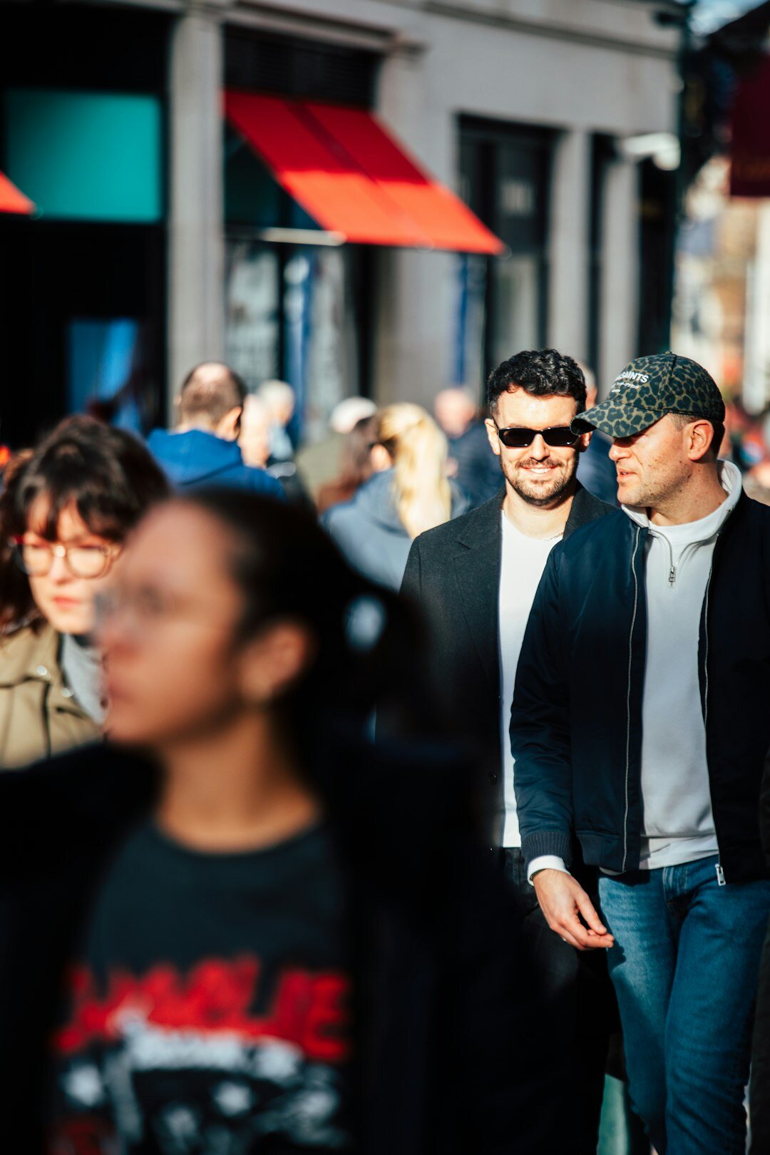 diverse people in city