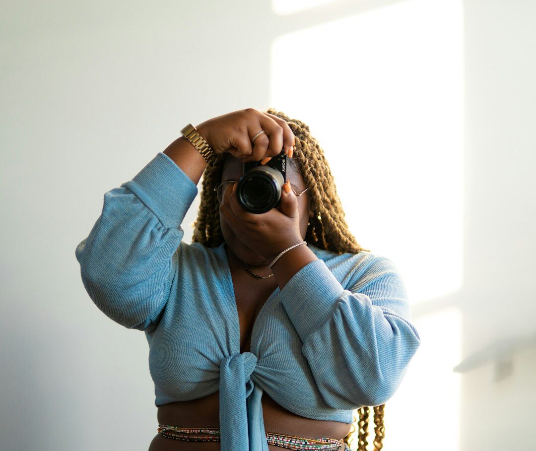 influencer posing for camera