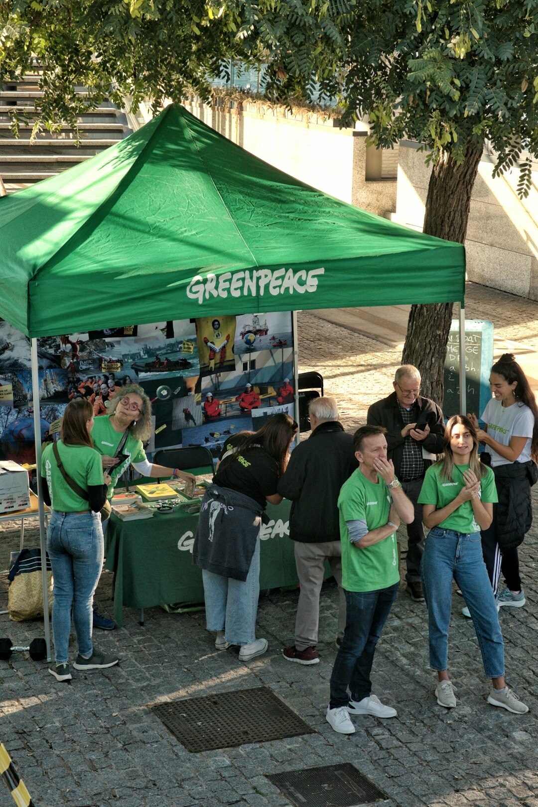group of people at eco event